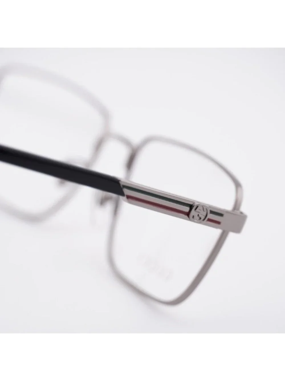 Gucci GG1291O 001 Eyeglasses Ruthenium 55mm Rectangle Frame